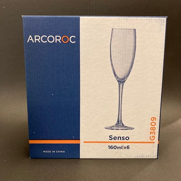 未使用 Arcoroc アルコロック SENSO センソ シャンパン グラス 6脚セット スパークリング G3809