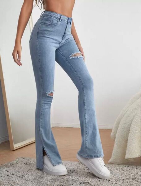 SHEIN シーイン ダメージデニム ジーンズ