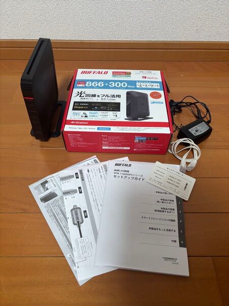 【美品】BUFFALO Wi-Fiルーター ルーター 中継機 WSR-1166DHP3-BK 無線LAN親機