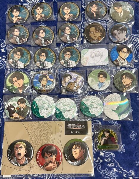 進撃の巨人 グッズ まとめ売り 缶バッジ グッズ アニメ グッズセット