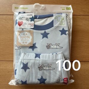 新品 ユニクロ 長袖パジャマ 100cm リサラーソン 星柄