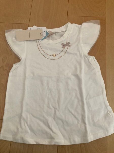 petit main 半袖シャツ 新品プティマイン 接触冷感 ネックレスTシャツ
