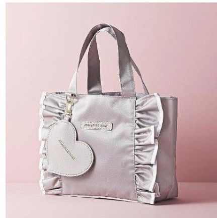 sweet6月号付録 JILL STUART ハート形チャーム付きフリルトートバッグ