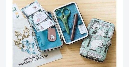 リンネル7月号増刊付録 MOOMIN ハードケース付き文具7点セット