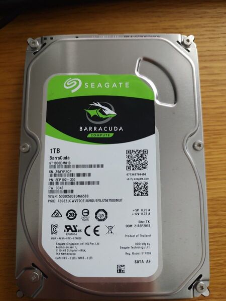 【動作品】3.5inch 1TB SATA HDD Seagate ST1000DM010