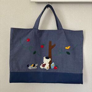ファミリア デニムバッグ 検 手刺繍 ミキハウス プチバトー ミュベール フェイラー ラルフ ハロッズ アフタヌーンティー