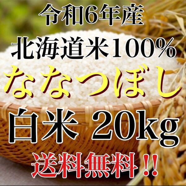 5月9日発送!令和6年度産北海道米100%ななつぼし白米20kg
