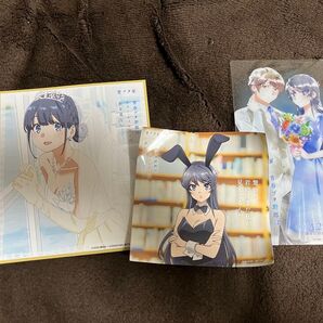 青ブタ展 先着入場者特典 クリアチケットミニ色紙 ミニステッカーセット