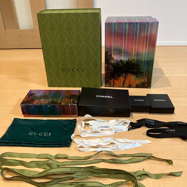 GUCCI CHANEL 空箱 リボン 保存袋 まとめ売り