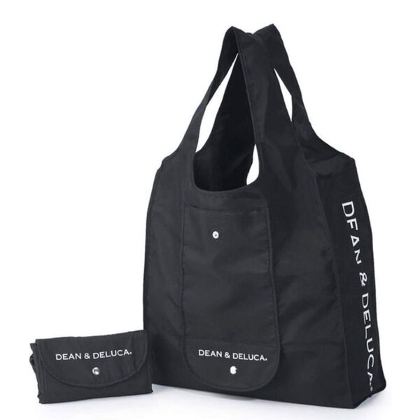 DEAN&DELUCA ディーンアンドデルーカ ブラック 折りたたみエコバッグ トートバッグ マザーズバッグ