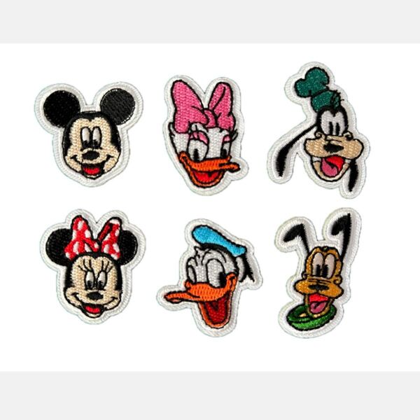 6枚セット ディズニー Disney 刺繍アイロンワッペン アップリケ アイロンパッチ