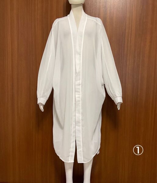 シフォン シアー ロングカーディガン 薄手 アウター UVカット 羽織り 新品