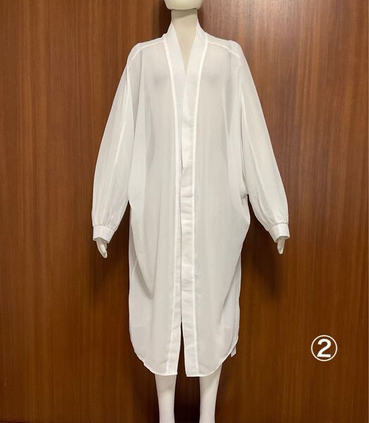 シフォン シアー ロングカーディガン 薄手 アウター UVカット 羽織り 新品