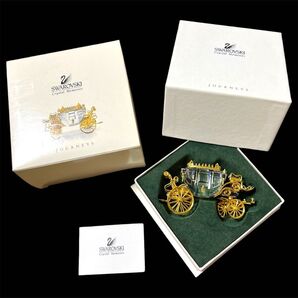 鸛《入手困難》極上美品 18Kゴールドコーティング スワロフスキー Carriage馬車 置物 廃盤 レア 専用箱付 コレクション