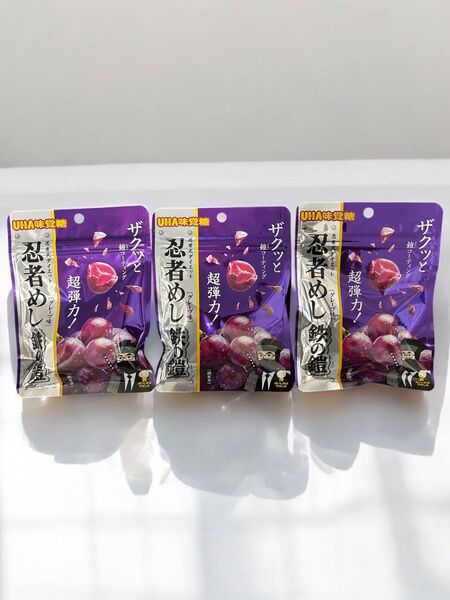 UHA味覚糖 忍者めし 鉄の鎧 グレープ味×3袋