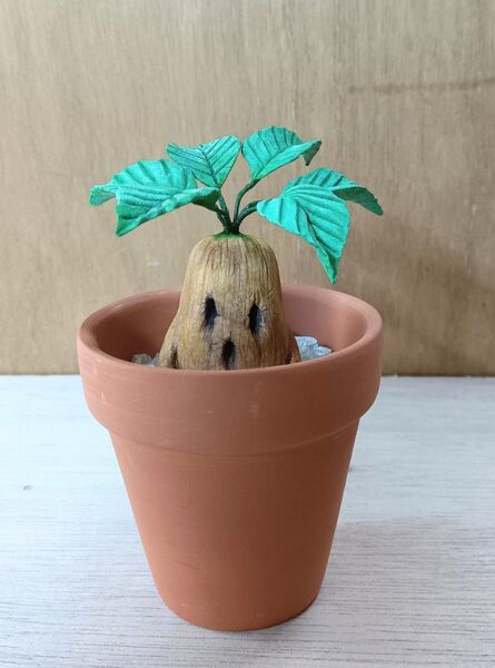 マンドラゴラのオブジェC 置物 粘土