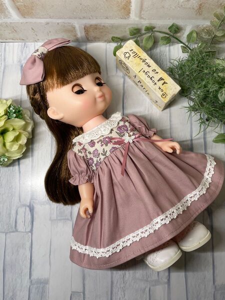 【SALE】ソランちゃん*メルちゃん*花柄ドッキングワンピース2点セット430