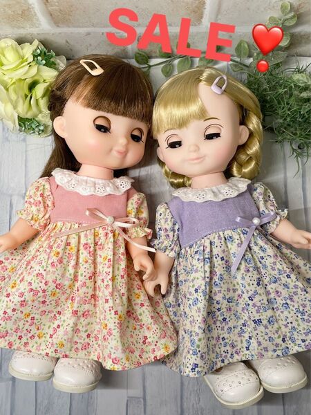 【ゴールデンウィークSALE】ソランちゃん*メルちゃん*花柄ドッキングワンピース436