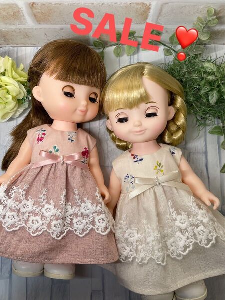 【SALE】ソランちゃん*メルちゃん*ボタニカル柄ドッキングワンピース439