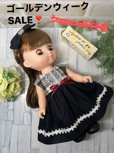 【SALE】ソランちゃん*チェック柄ドッキングワンピース2点セット428