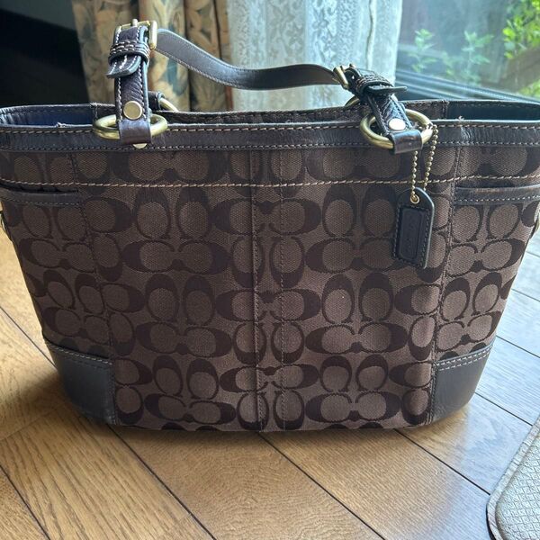 COACH コーチ シグネチャートートバッグ ブラウン