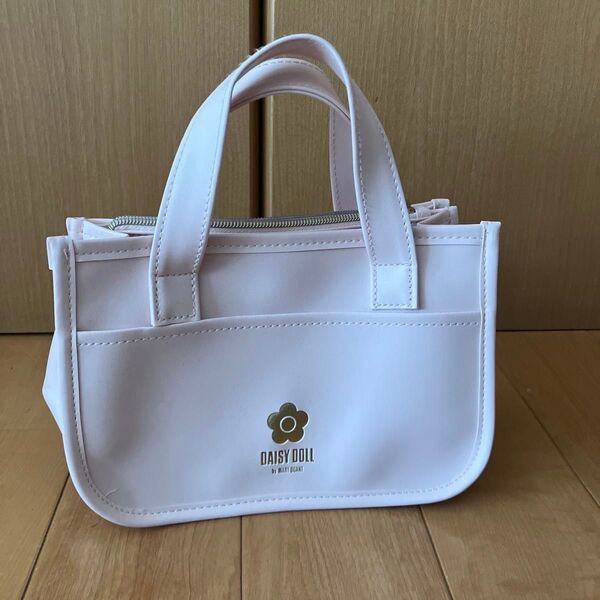 MARY QUANT マリークワント コスメ化粧品 収納バッグ コスメティック化粧品 ハンドバッグ ワンマイルバッグ ライトピンク