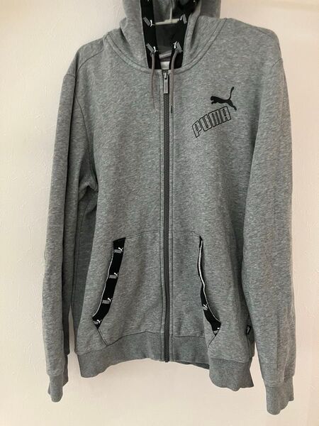PUMA ジップアップパーカー グレー メンズ