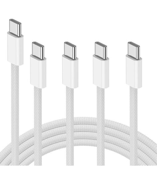 USB Type C ケーブル【1M/2M 各2本】 60W急速充電ナイロン編み