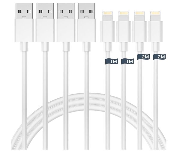 iPhone ライトニング充電ケーブル【1M/2M 各2本 】2.4A急速充電