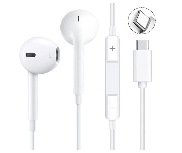 2025新版iphone16用 Type-C有線イヤホンマイク付き通話対応
