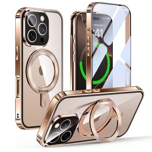 iPhone16Proケース両面保護 MagSafe対応 「デザートチタニウム」