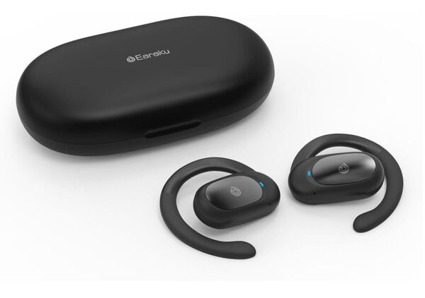 ワイヤレスイヤホン2024年新感覚超軽量片耳9g36時間超再生マイク付きブラック