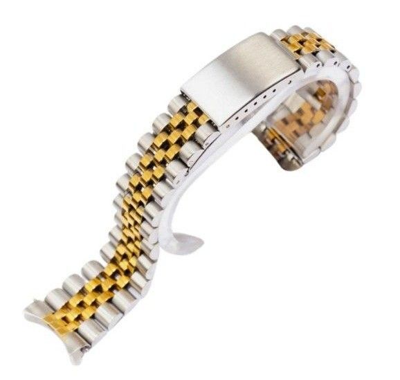 時計 ベルト 時計バンド ジュビリーブレス 19mm シルバー×ゴールド