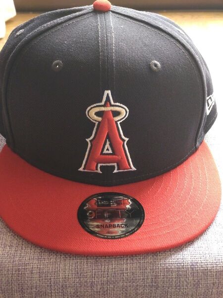 New Era エンゼルス キャップ ブラック/レッド 9fifty