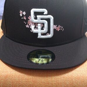 New Era サンディエゴ・パドレス 桜 sakura 刺繍 キャップ 7 5/8