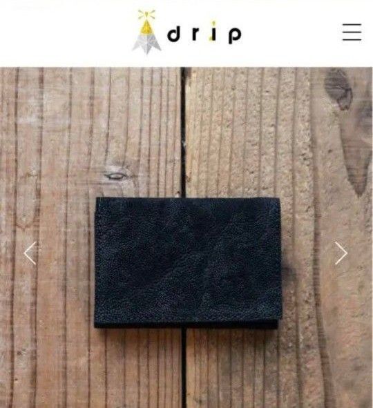 drip Presso Noir 三つ折りコンパクト財布 noir エレファントレザー 象革