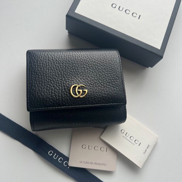 249 極上美品 GUCCI グッチ マーモント 2つ折り財布