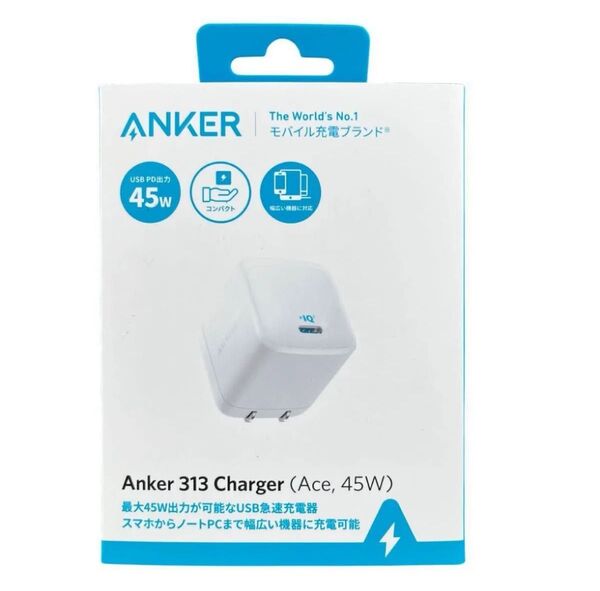 Anker 313 Charger (Ace, 45W) アンカー Type-C 充電器 アダプター iPhone android