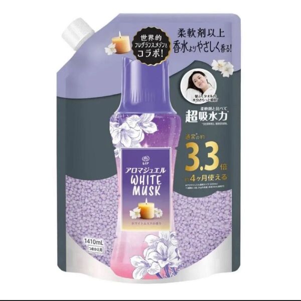 P&G レノア アロマジュエル ホワイトムスクの香り 詰替用 超特大 1410mL