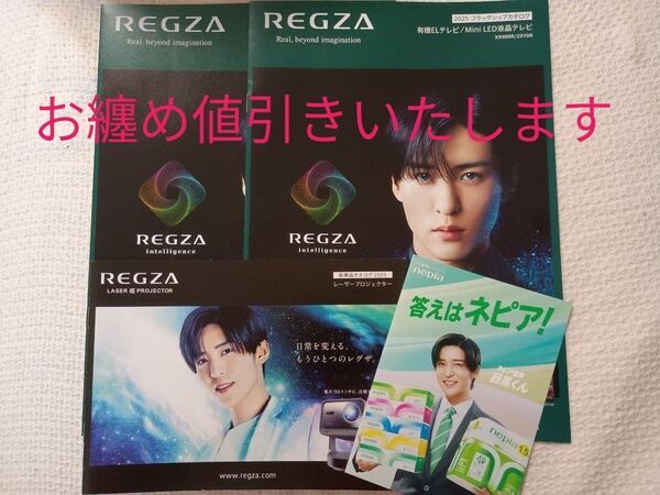 クーポン可★4点最安値★ネピア リーフレット1枚& レグザ 最新カタログ3冊 目黒蓮