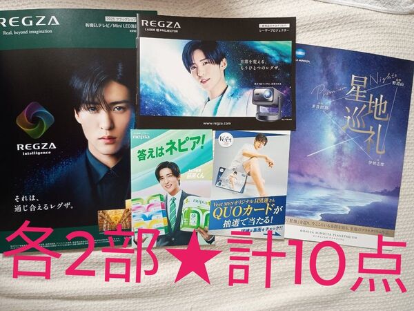 クーポン可★各2計10点★ネピア リーフレット 最新レグザ カタログ veetMEN 目黒蓮