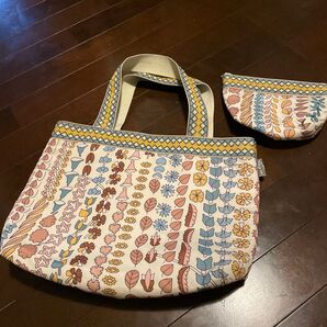 Paul & Joe 花柄トートバッグ&ポーチセット