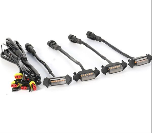 トヨタ タコマ対応グリルマーカー LEDアンバーライト 4個セット TRD Pro グリルライト 2016-2020 防水仕様