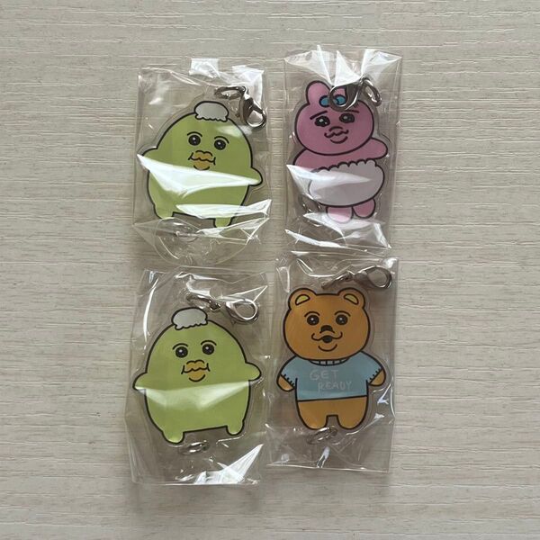 おぱんちゅうさぎ つながる!アクリルチャーム 4点おまとめセット ガチャポン カプセルトイ