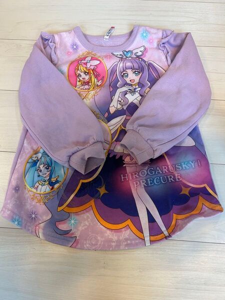 ひろがるスカイプリキュア 長袖Tシャツ 110cm パープル