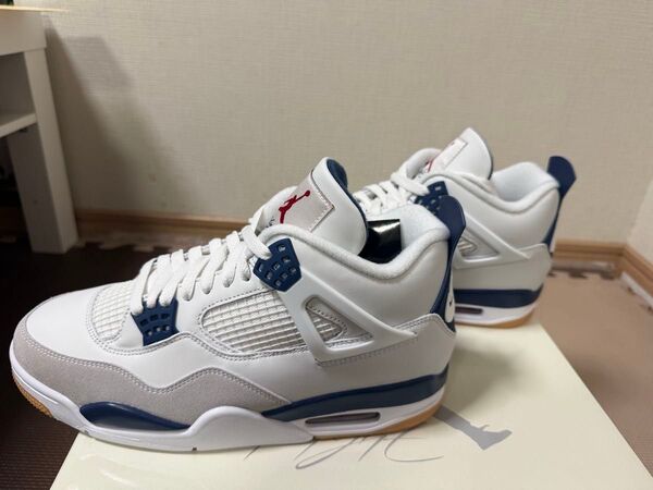Nike SB Air Jordan 4 Retro SP "Summit White/Navy" 28cm エアジョーダン4