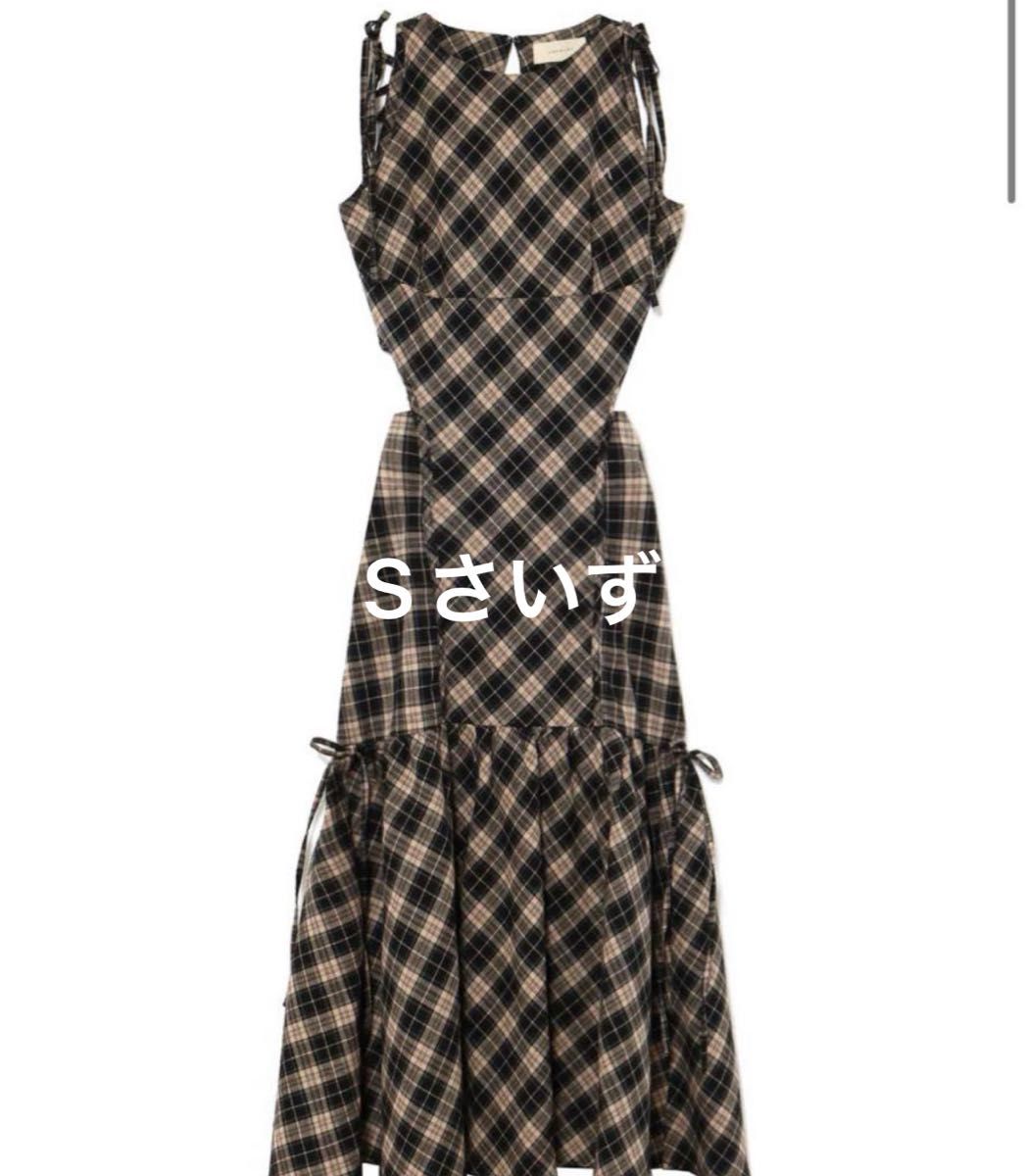 andmary Cecily check long dress