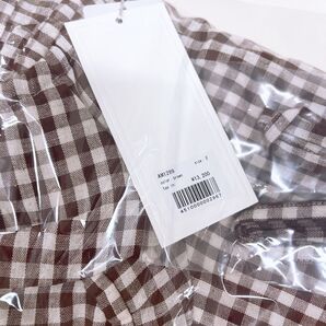 andmary Becky check mini dress brown