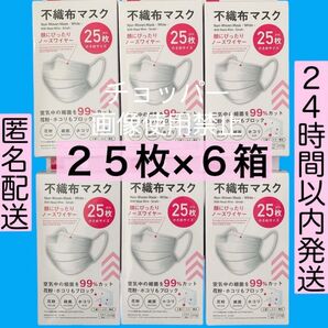 MASK★大人気不織布マスク★25枚×6箱★小さいサイズ★匿名配送★即日発送