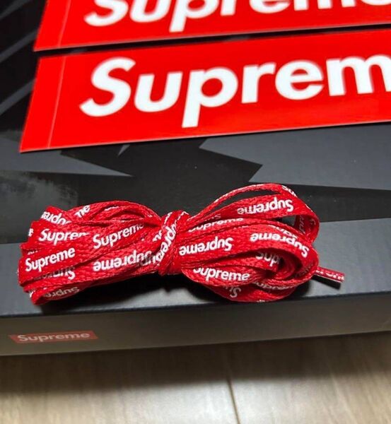 Supremeシューレース、シュプリーム靴ひも/◎新品未使用・即日発送!【赤】